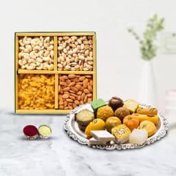 Delightful Combo of Assorted Haldirams Sweets N Assorted Dry Fruits 1