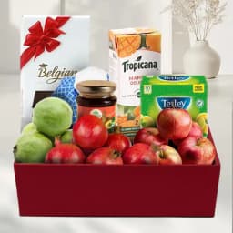 Enticing Box of Fresh Fruits N Assortments 1