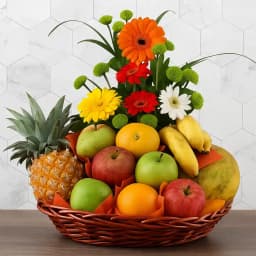 Nourishing Fruits n Flowers Gift Basket 1