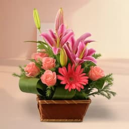 Cherished Moments in a Floral Basket 1