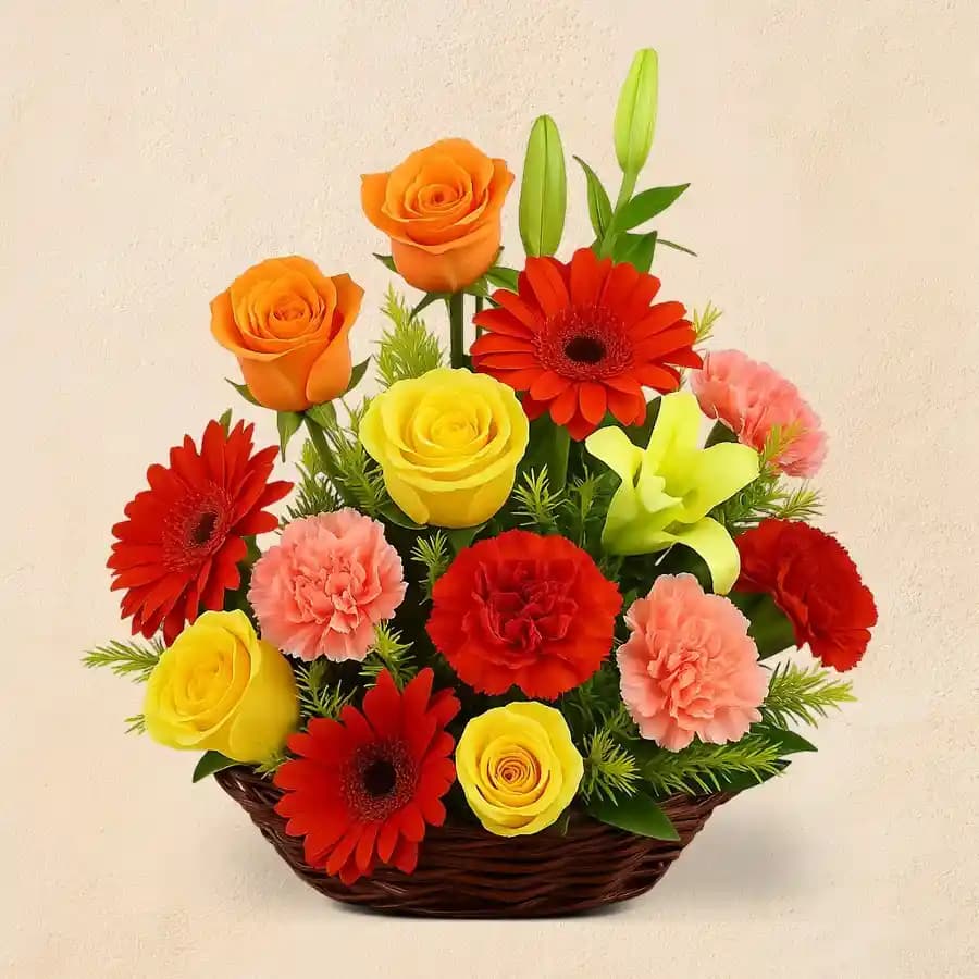 Charming Flower Basket Delight