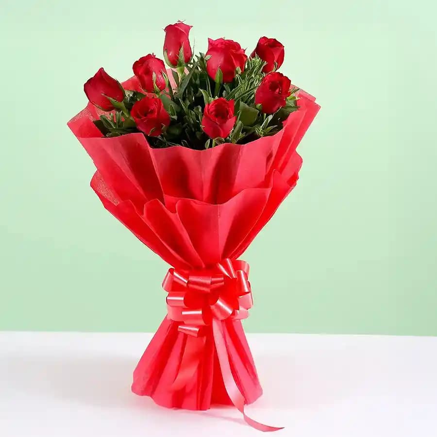 Exotic Dutch Roses Tissue Wrapped Bouquet