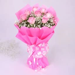 Wonderful Pink Roses Bouquet with Fillers 1