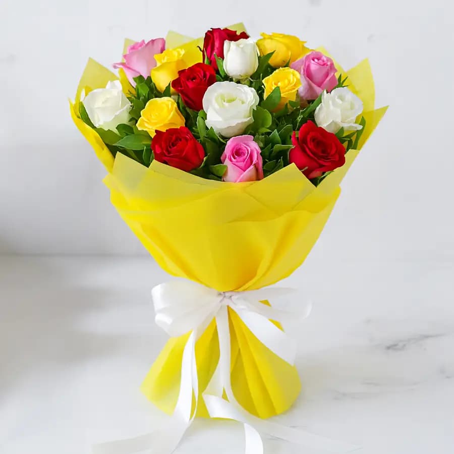 Radiant Mixed Roses Arrangement