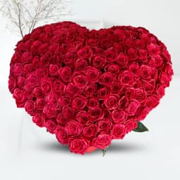 Captivating Red Roses Heart Shaped Arrangement 1