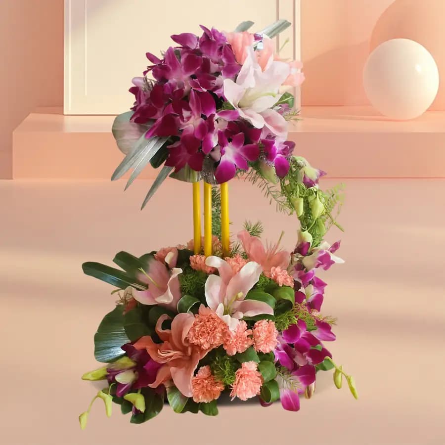 Radiant Mixed Flowers Arrangement