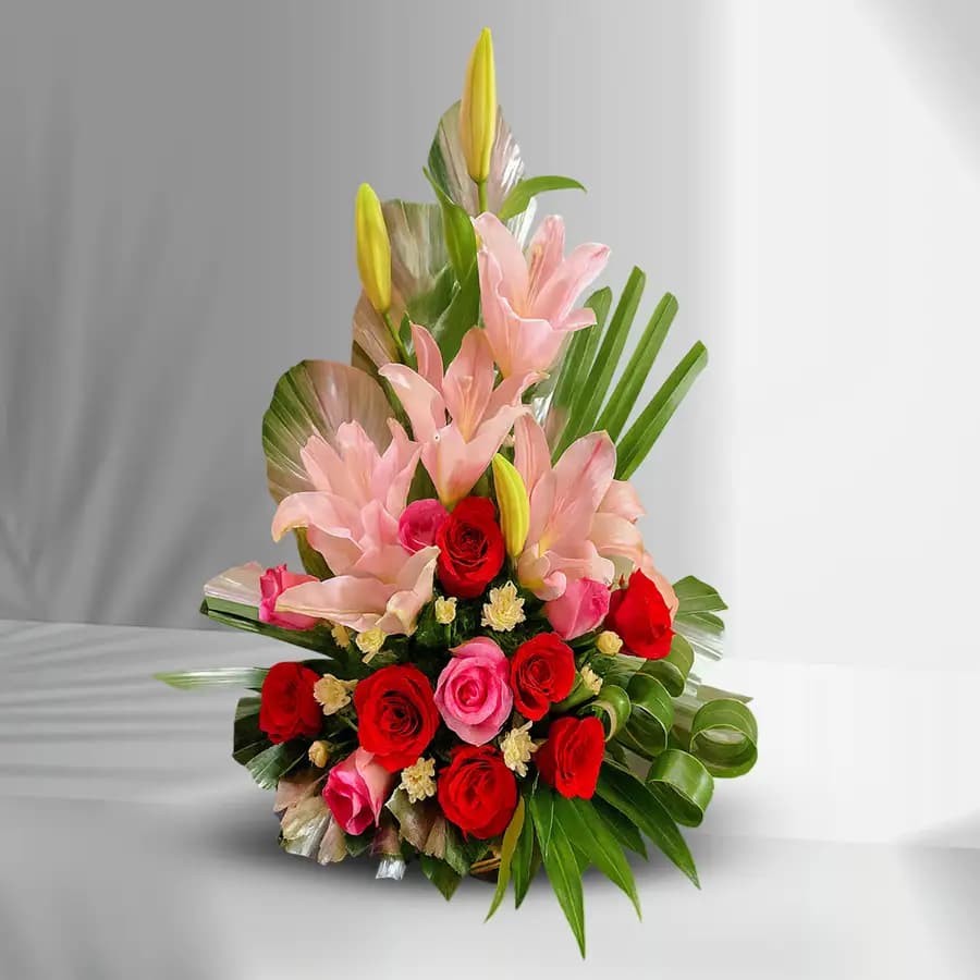 Passionate Roses N Lilies Bouquet