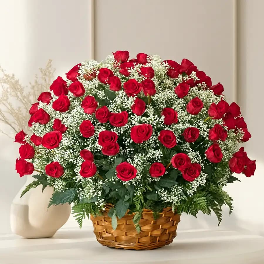 101/201/501/1001 Dutch Red Roses Arrangement