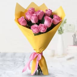 Fresh Pink Roses Bouquet 1