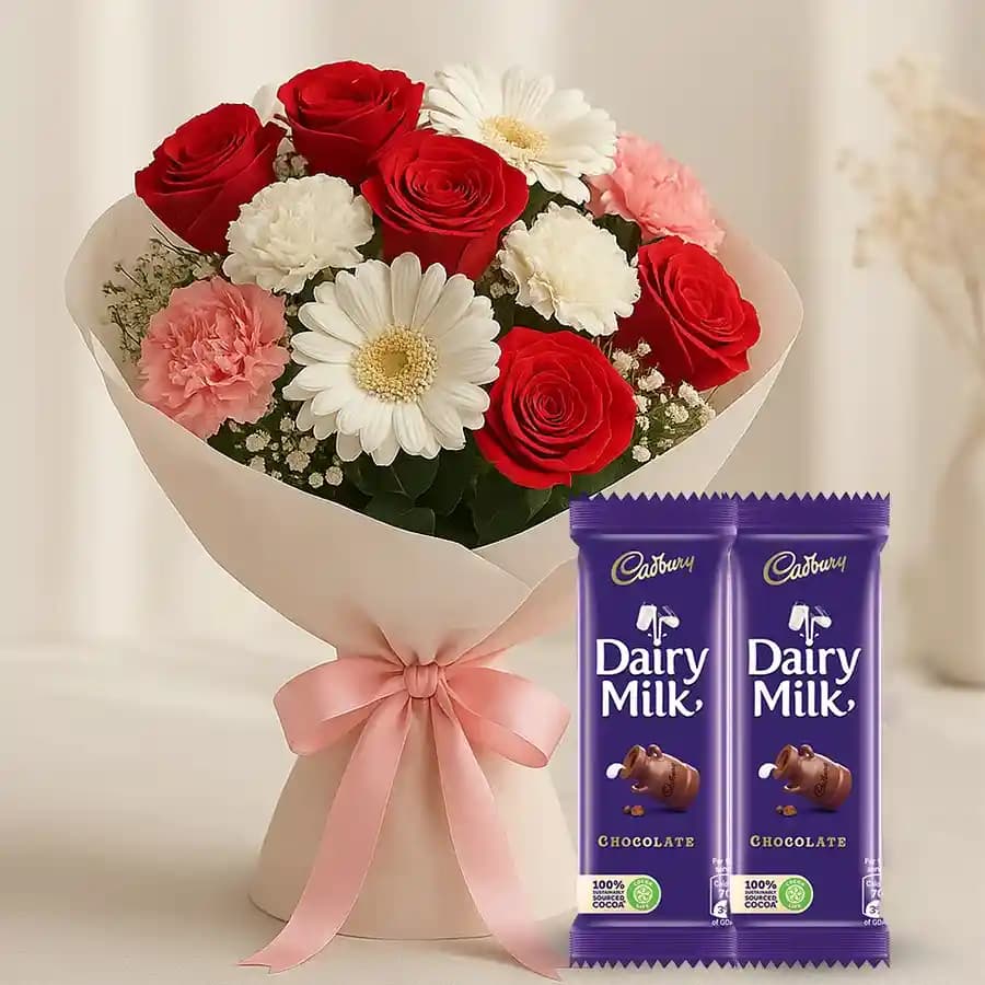 Rhapsodic Blossom Olio with 2 Dairy Milk Chocolate