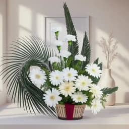 Attractive Carnations N Gerberas Bunch 1