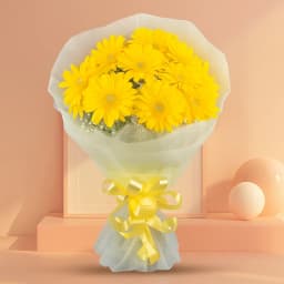 Blossoming Yellow Gerberas Bouquet 1