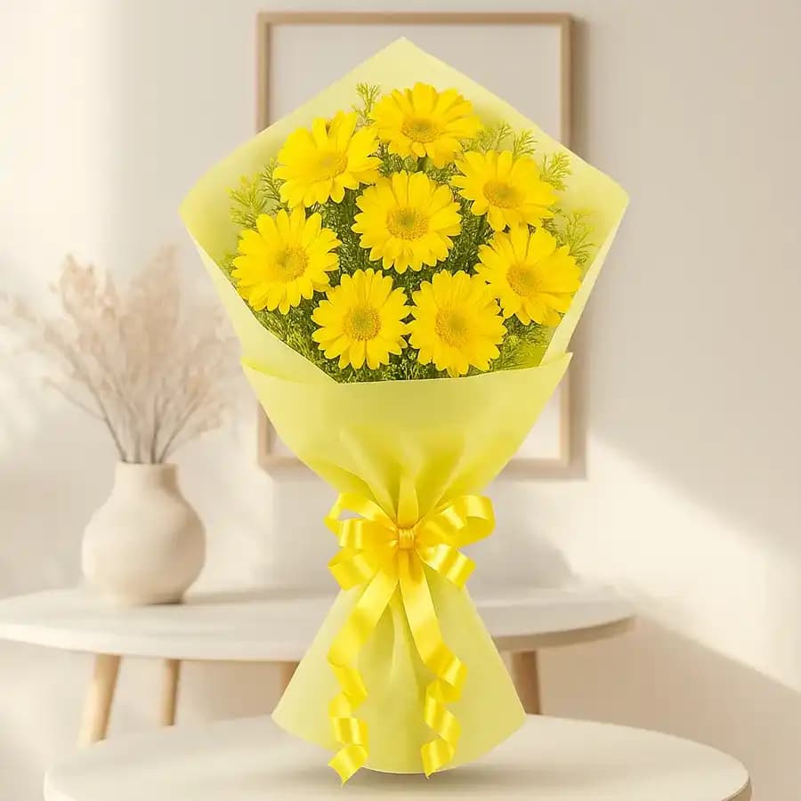 Special Yellow Gerberas Bouquet