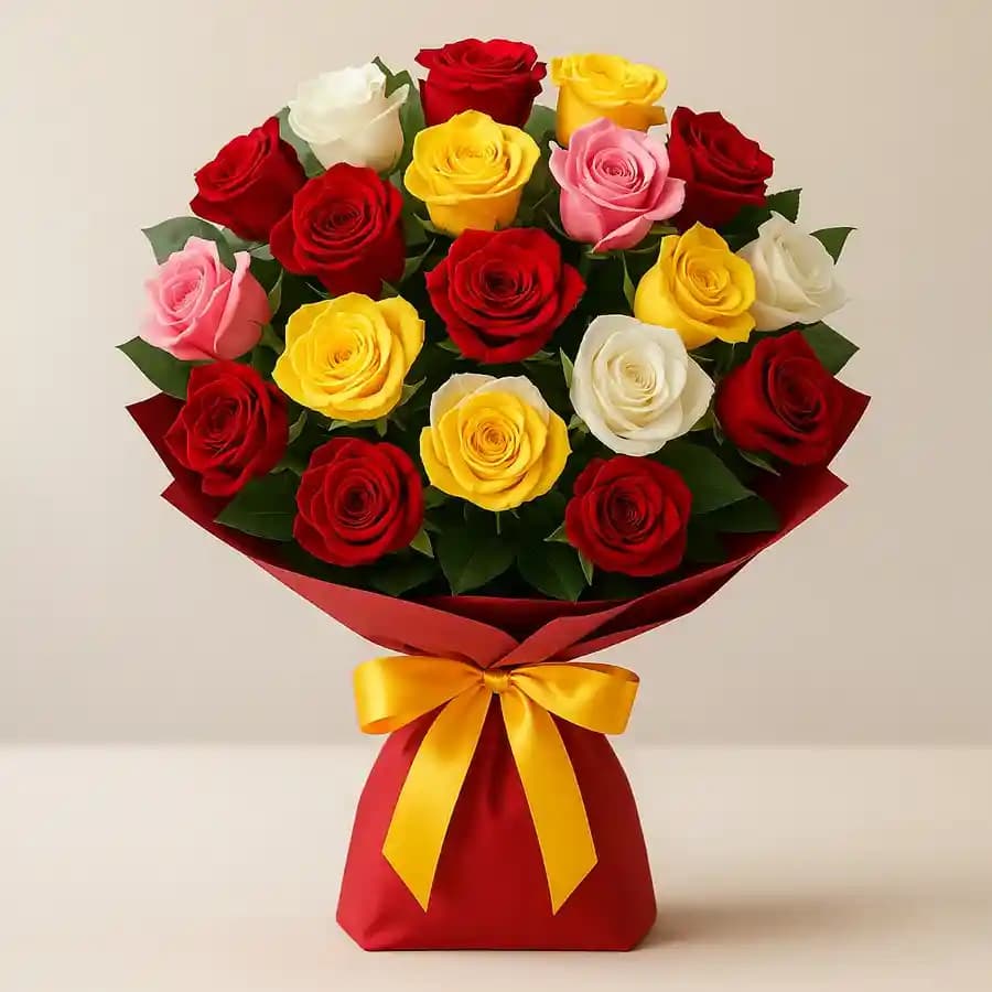 Attractive Mixed Roses Bouquet