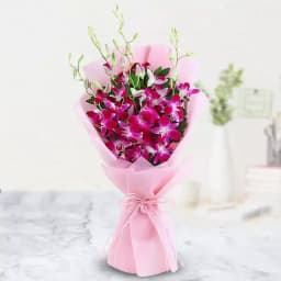 Lovely Bouquet of 10 Orchids 1