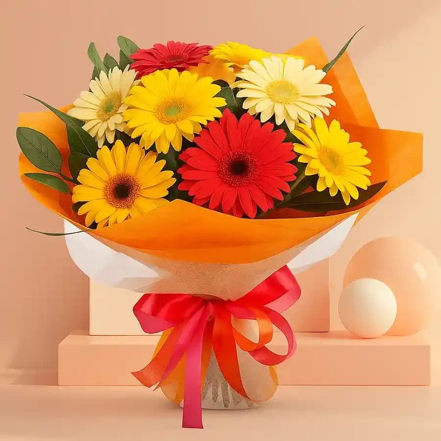 Superb Looking Bouquet of Assorted Gerberas