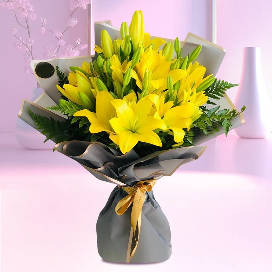 Sunny Splendor: Anniversary Lilies