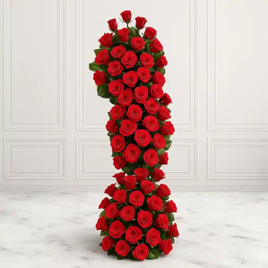 Marvellous 5 ft Long Arrangement of Red 150 Roses