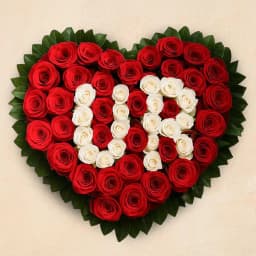 100 Red Roses Heart (Alphabet Collection) 1