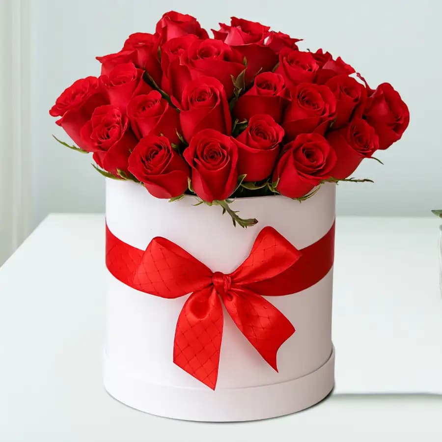 Eye Catching Rose Day Gift Bucket of Red Roses