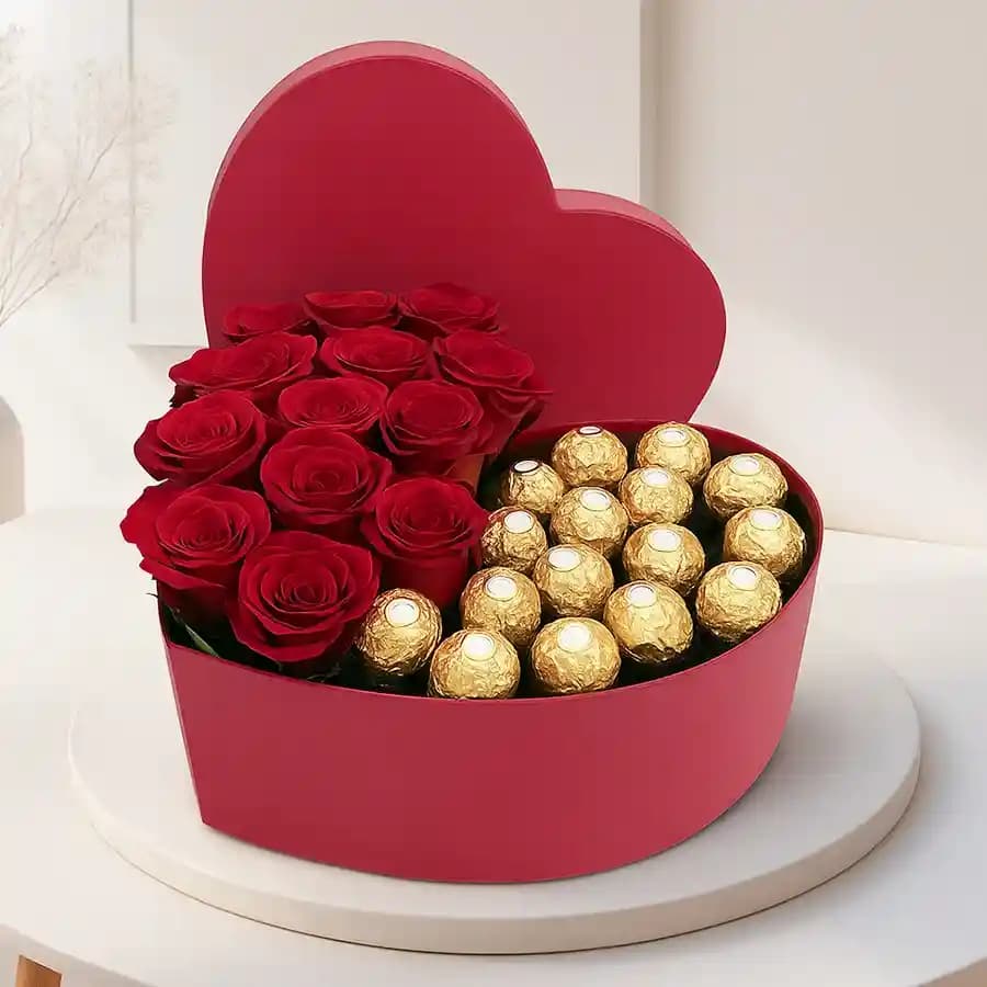 Sweet 16 Celebration Heart Gift Box