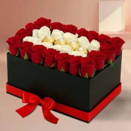 Delightful Love Duet of Roses with Ferrero Rocher 1