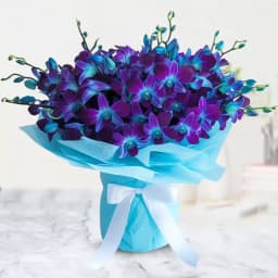 Amazing Bouquet of Blue Orchids 1