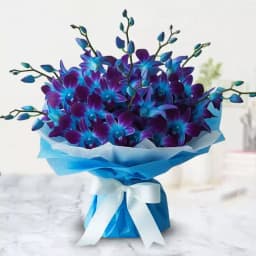 Exclusive Bouquet of Blue Orchids 1