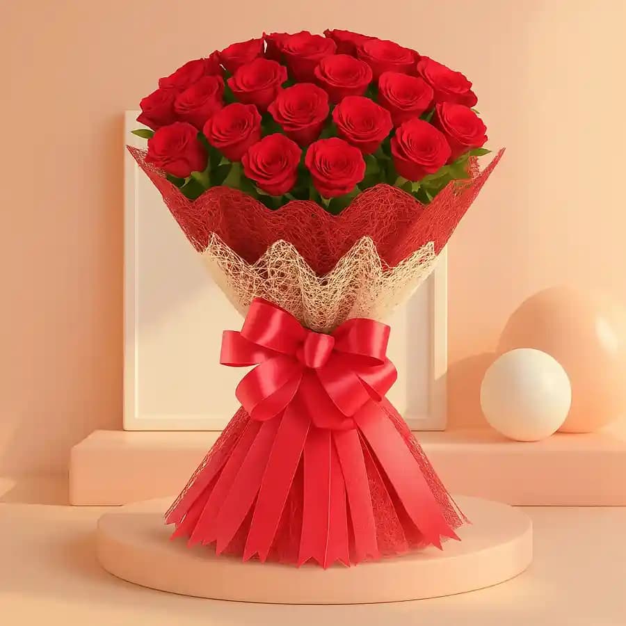 Stunning Red Roses Bouquet