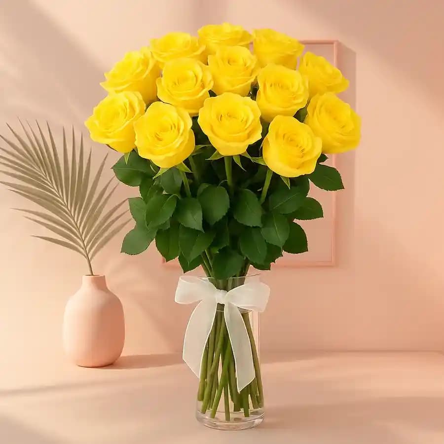 Summery Collection of Roses in Yellow Color
