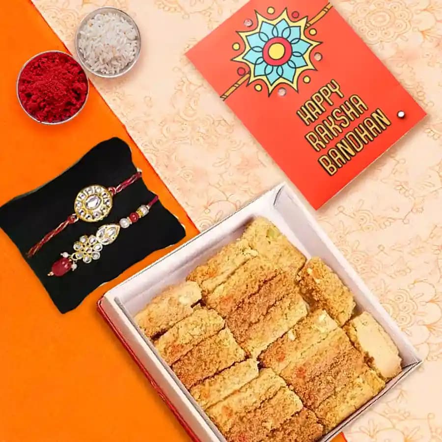 Sweet Bonds Rakhi Celebration with Creamy Milk Cake