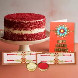 Delightful Rakhi and Gourmet Cake Duo 1