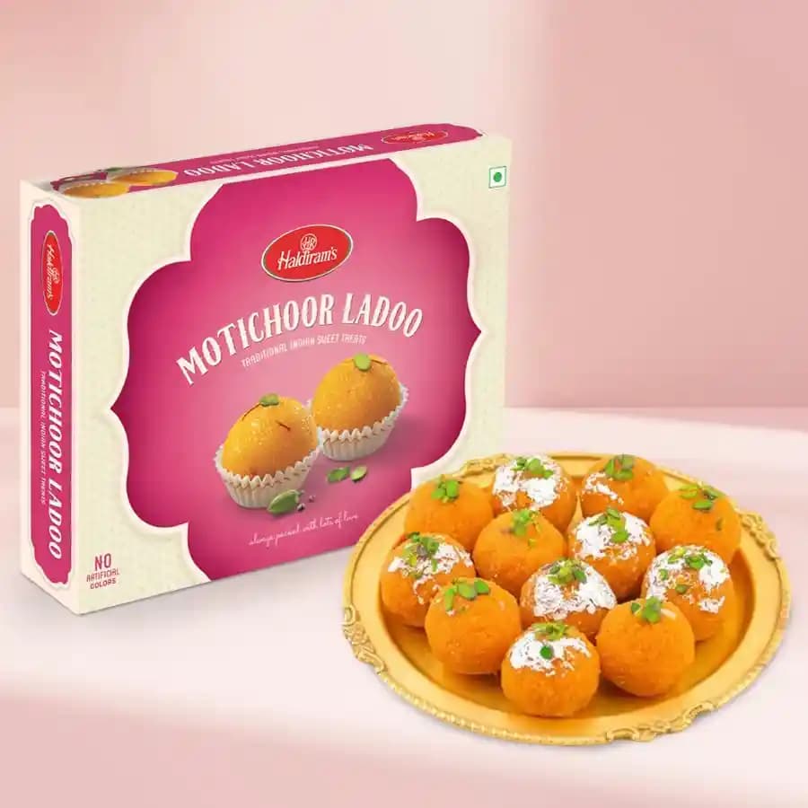 Sweet Celebration: Haldiram's Motichur Laddoo Delight