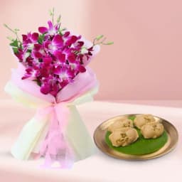 Jolbhora Sandesh from Balaram Mullick with Orchid Bouquet 1