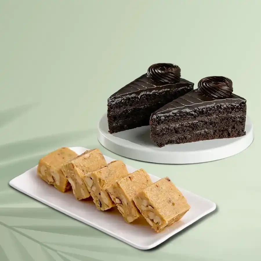 Badam Mewa from Chitale Bandhu Mithaiwale with Chocolate Pastry