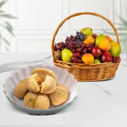 Jolbhora Sandesh from Balaram Mullick with Fresh Fruit Basket 1