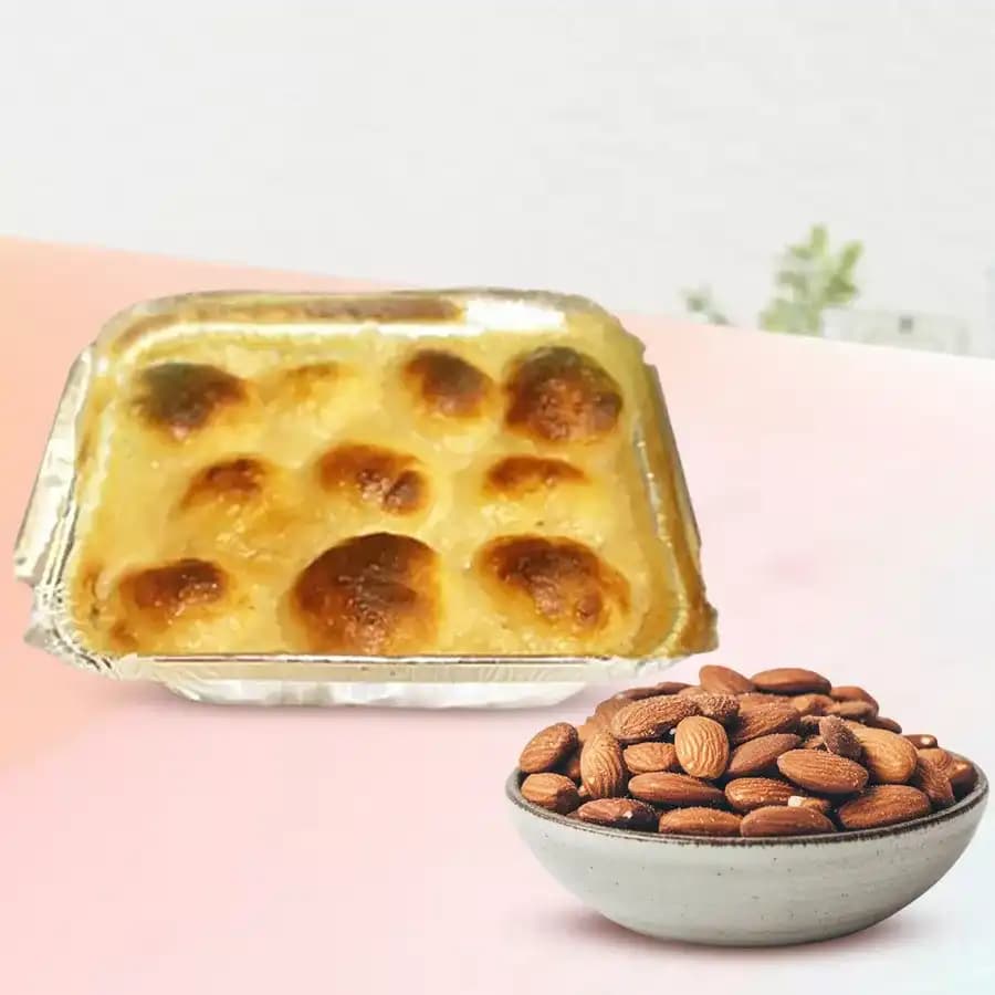 Baked Rasgulla from Balaram Mullick with Crunchy Almonds