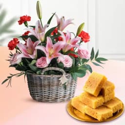 Floral Mix N Mysore Pak Indulgence 1