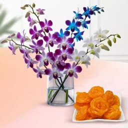 Mixed Orchids N Mini Jangiri Delight 1