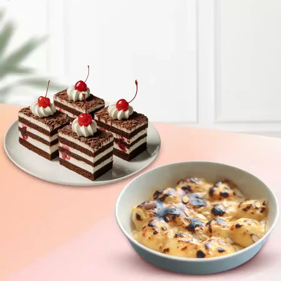 Baked Rasgulla from Balaram Mullick with Chocolate Pastry