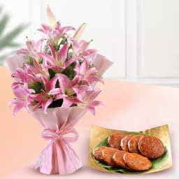 Pink Oriental Lilies N Athirasam Indulgence 1