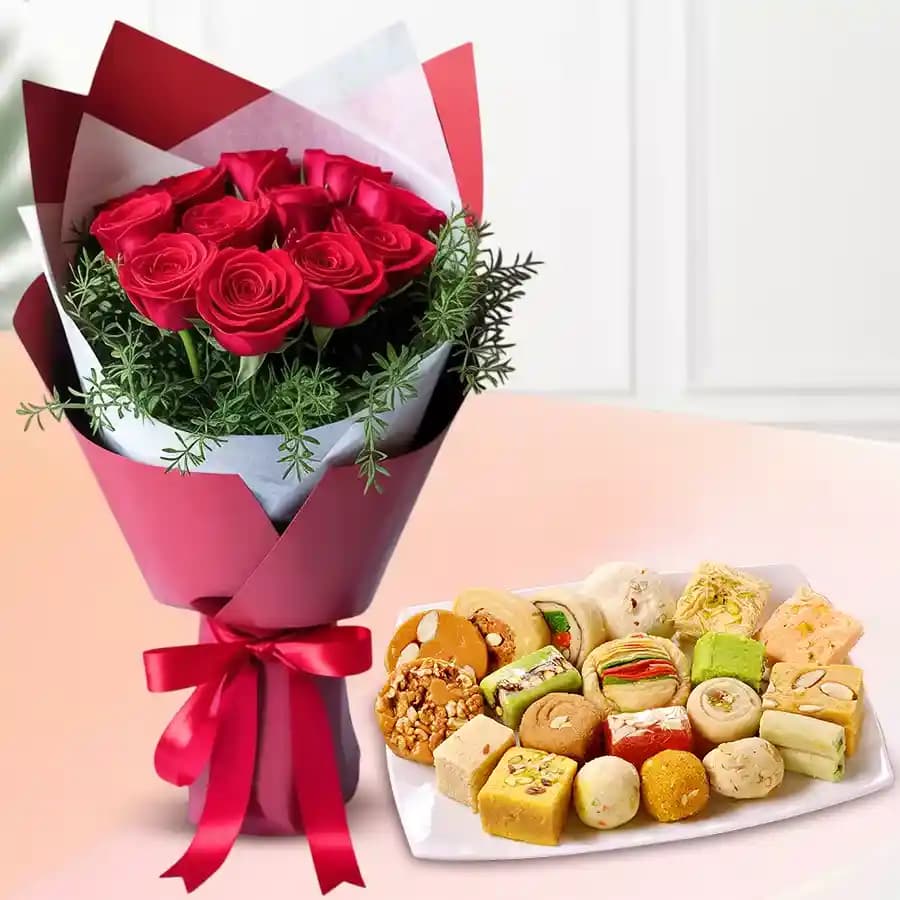 Roses N Sweets Delight Combo