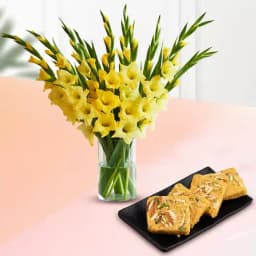 Golden Gladiolus N Sweet Soan Patti 1