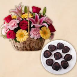 Chocolava from Balaram Mullick with a Mixed Flower Arrangement 1