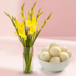 Gladiolus Galore with Rasgulla Treat 1
