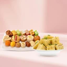 Tasty Assorted Sweets N Dhokla Duo 1