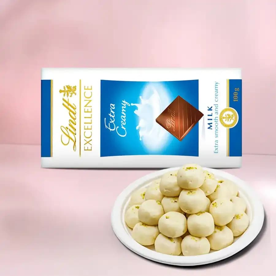 Jumbo Pedha from Chitale Bandhu Mithaiwale with Lindt Excellence Bar