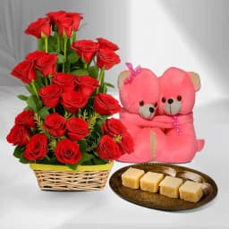 Red Roses N Sweet Delights Set 1