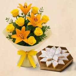 Kaju Barfi N Floral Delight 1