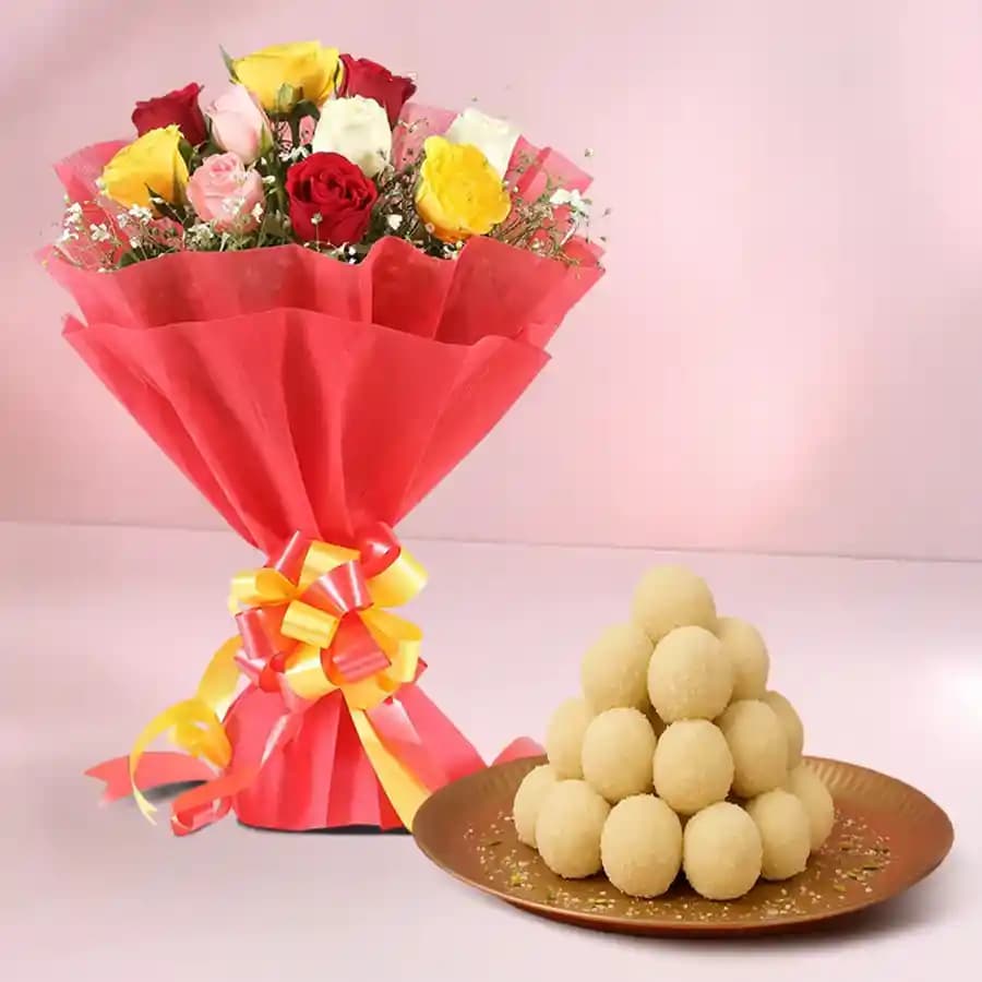 Mixed Roses N Kheer Kadam Bliss